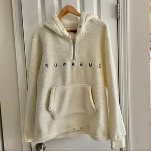 Supreme Sherpa Quarter Zip Hoodie 